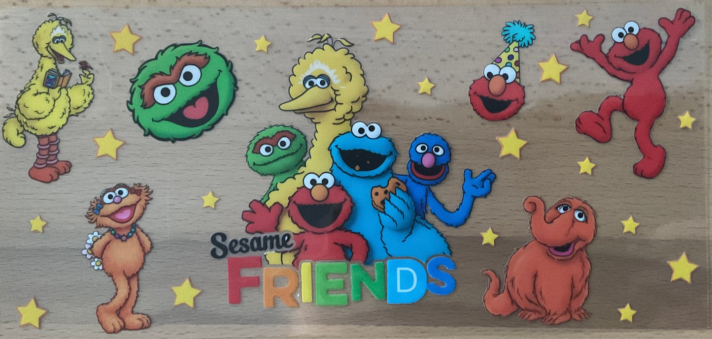 Sesame Street Friends - UV DTF Tumbler Wrap