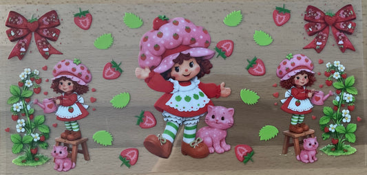 Strawberry Girl - UV DTF Tumbler Wrap