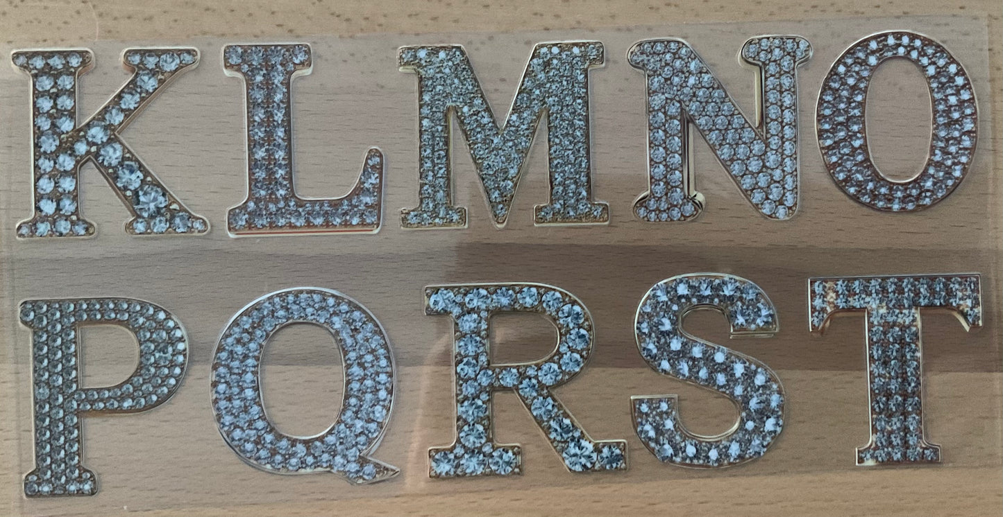 Rhinestone Alphabet - UV DTF Tumbler Wrap