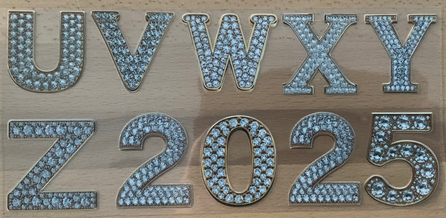Rhinestone Alphabet - UV DTF Tumbler Wrap