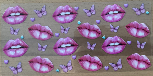 Pink Lips - UV DTF Tumbler Wrap