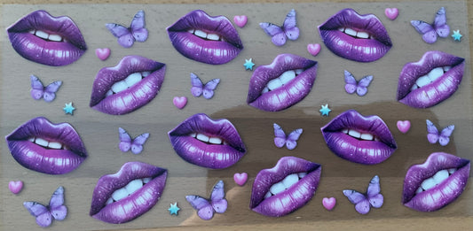 Purple Lips - UV DTF Tumbler Wrap
