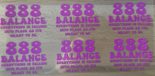 888 Balance - UV DTF Tumbler Wrap