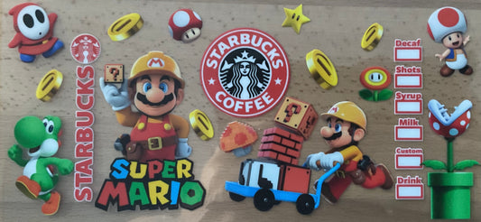 Mario Buck Coffee - UV DTF Tumbler Wrap