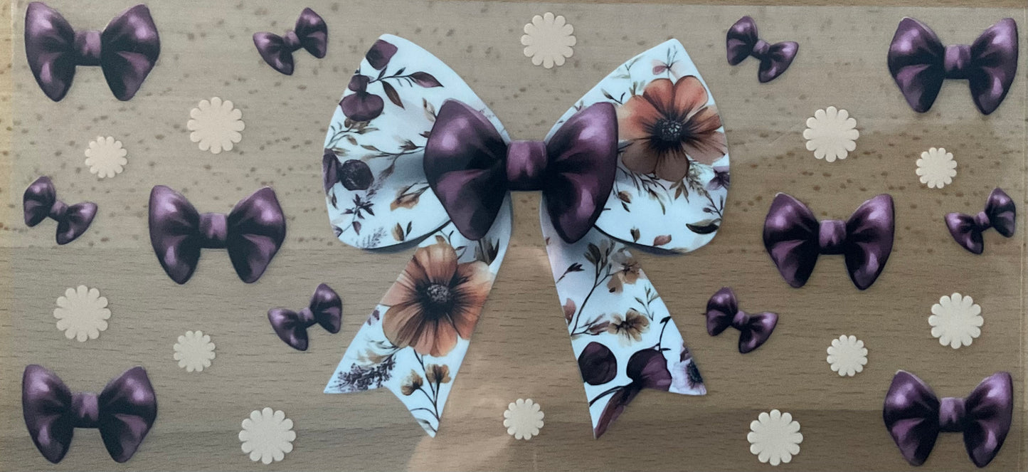 Purple Bows - UV DTF Tumbler Wrap