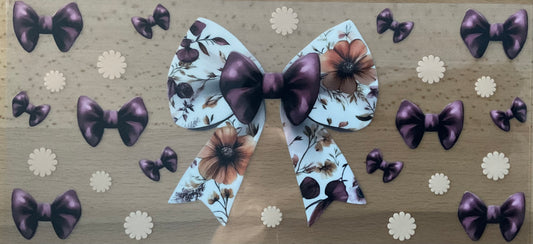 Purple Bows - UV DTF Tumbler Wrap