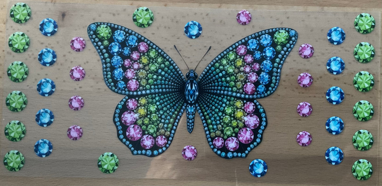 Gemstone Butterfly - UV DTF Tumbler Wrap