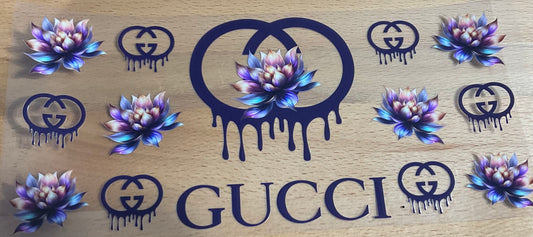 G Purple Lotus Flower - UV DTF Tumbler Wrap
