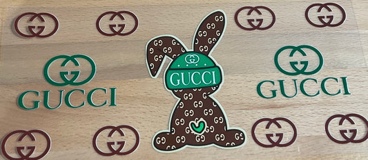 G Red Green Bunny - UV DTF Tumbler Wrap