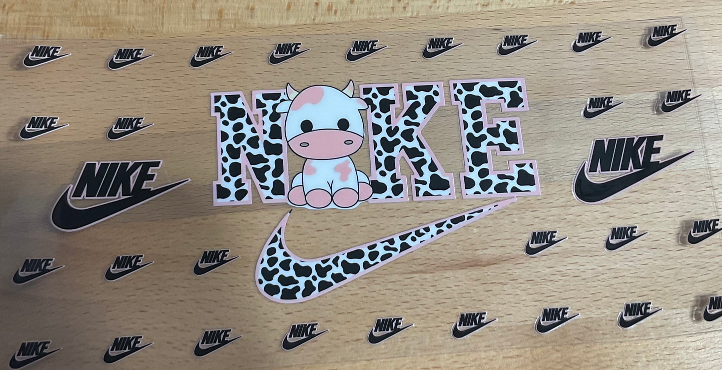 N Pink Cow - UV DTF Tumbler Wrap