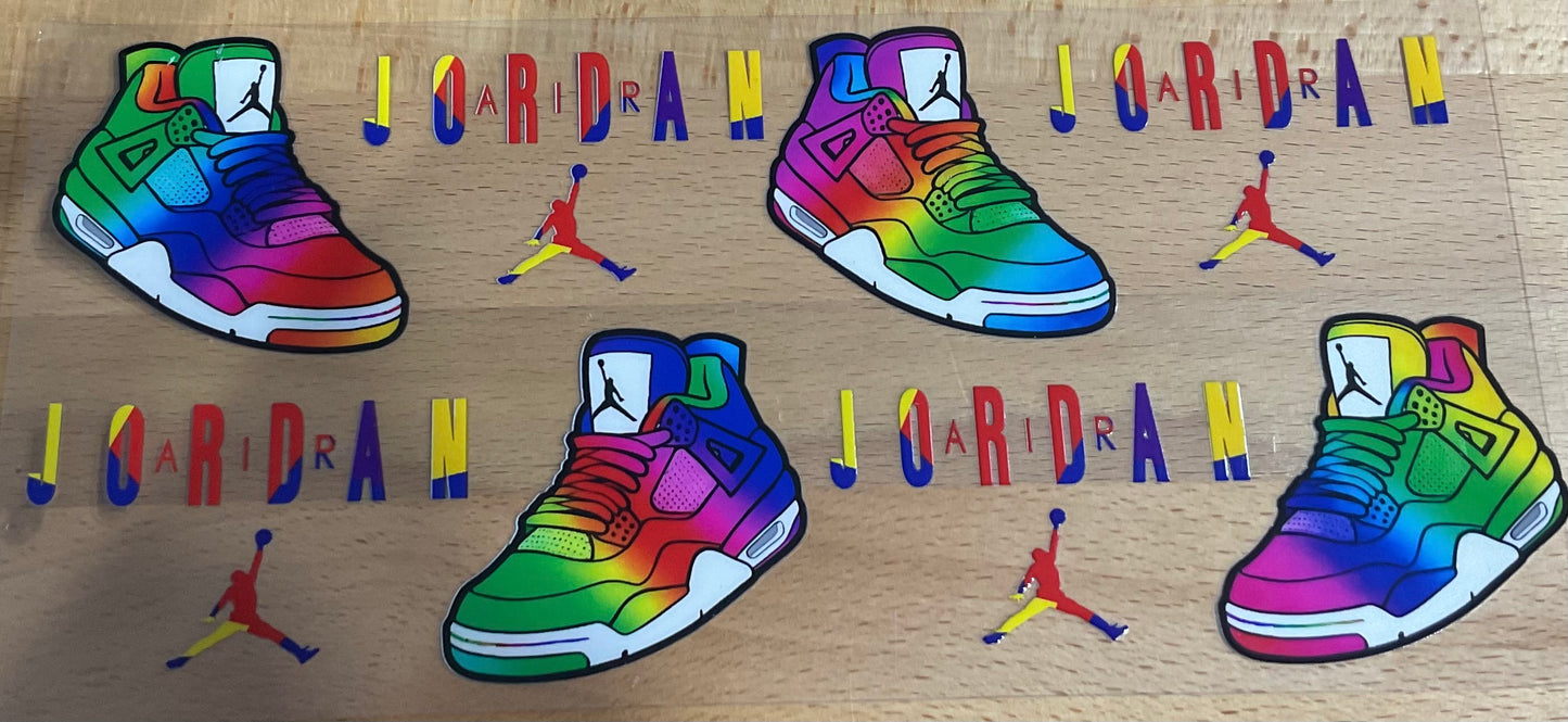 J Rainbow Shoes - UV DTF Tumbler Wrap