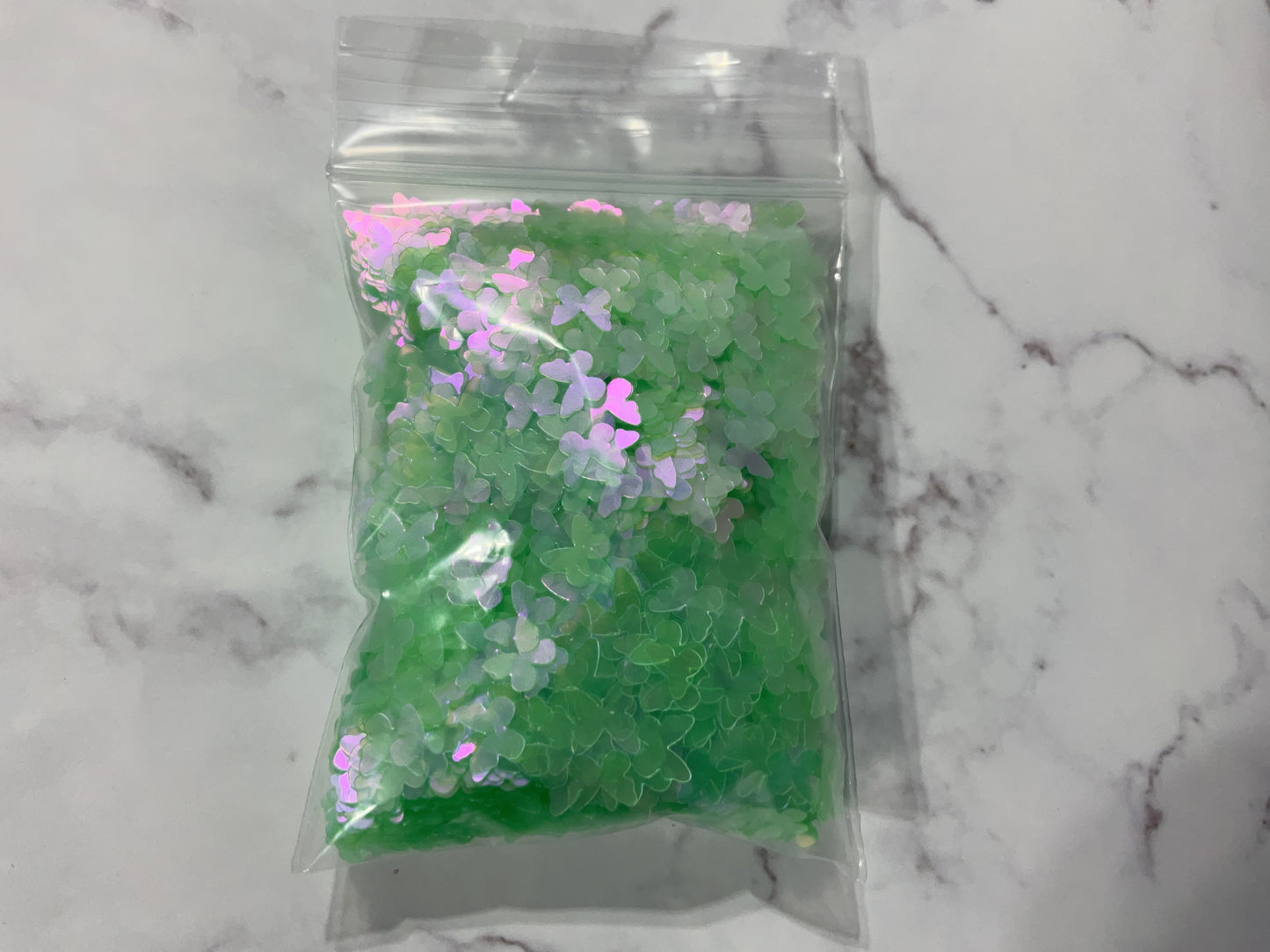 Green Translucent Butterflies - Glitter Shapes