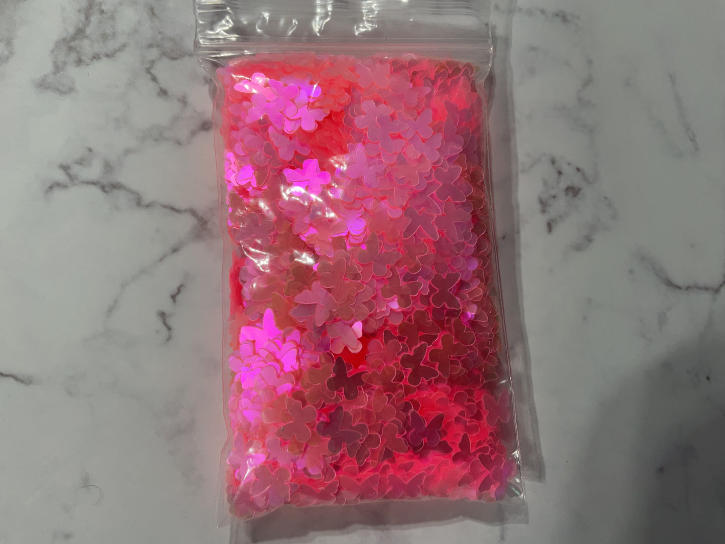 Pink Translucent Butterflies - Glitter Shapes