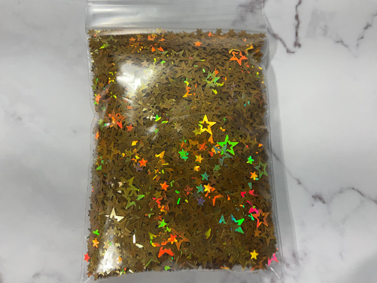 Gold Holographic Cut Out Stars - Glitter Shapes