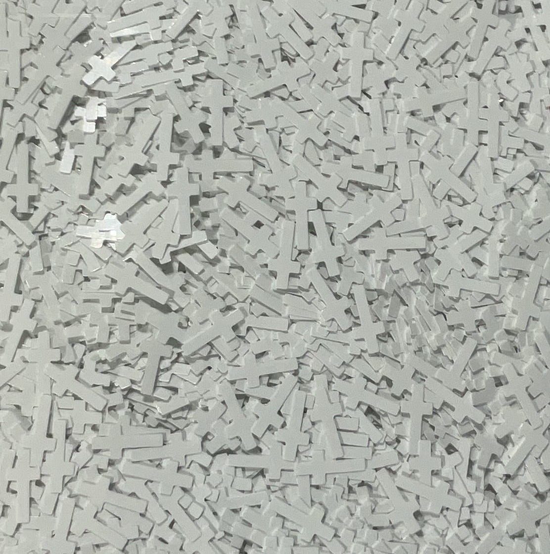 White Crosses - Glitter Shapes