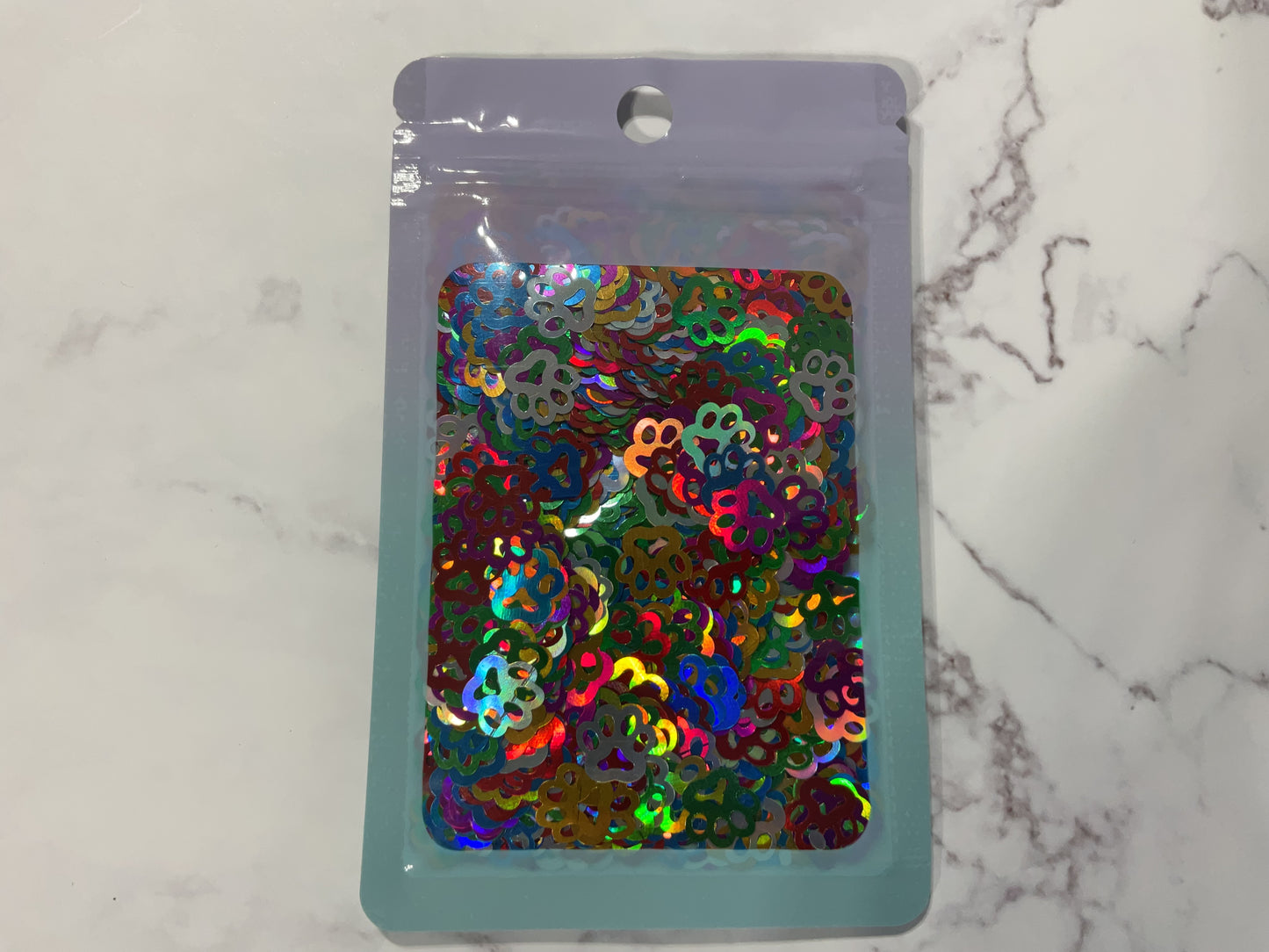 Holographic Pet Paws - Glitter Shapes