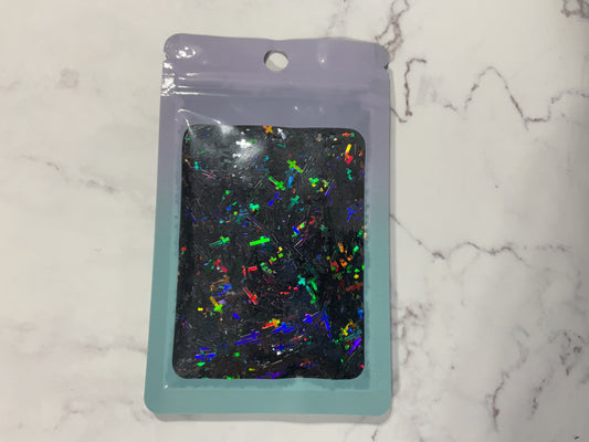 Black Holographic Crosses - Glitter Shapes
