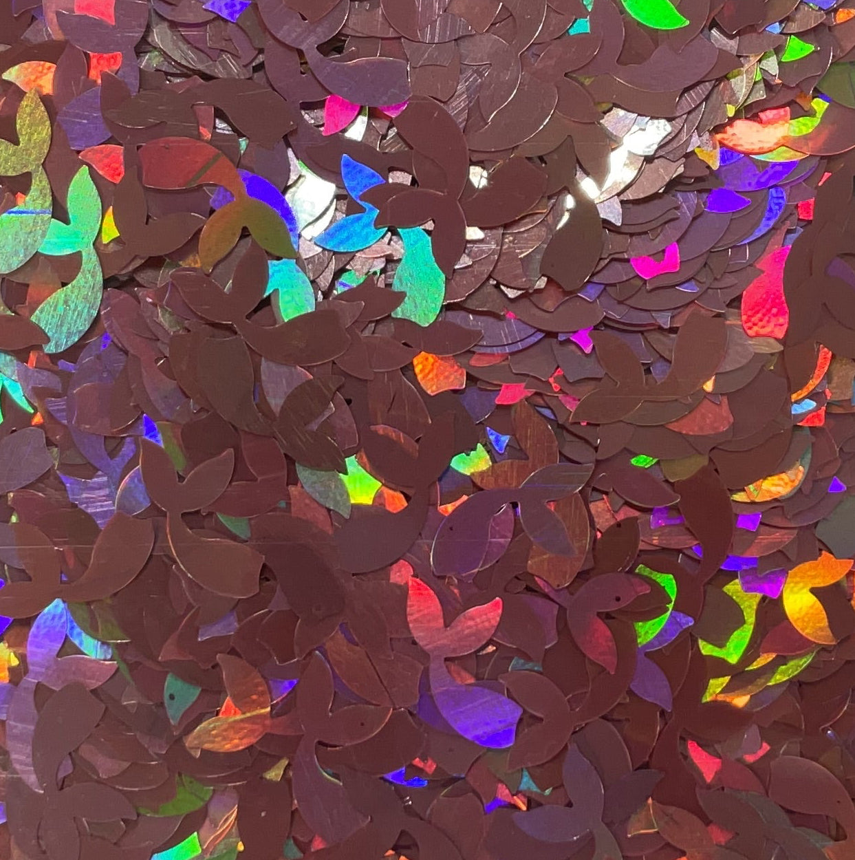 Pink Holographic Mermaid Tails - Glitter Shapes