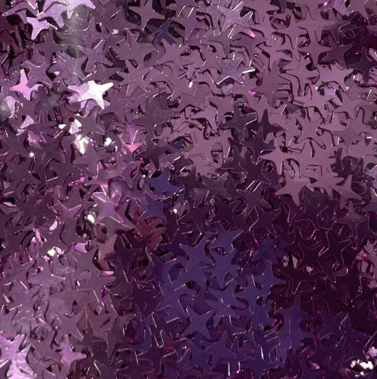 Mini Purple Metallic Stars - Glitter Shapes
