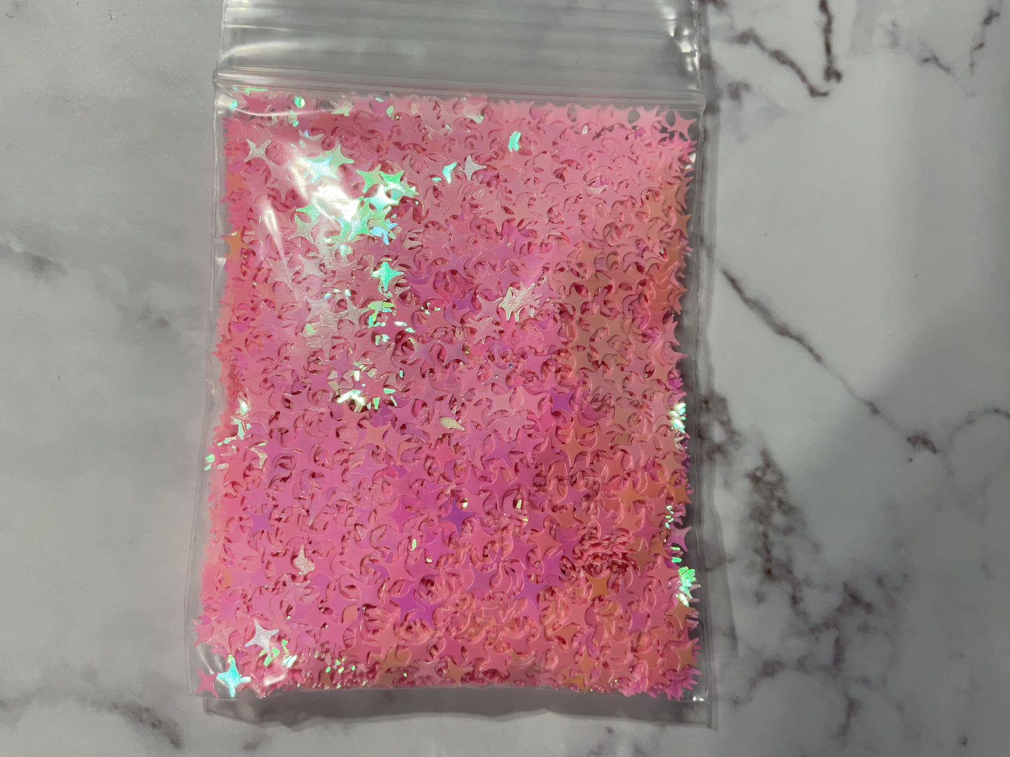 Mini Pink Stars - Polymer Clay Shapes