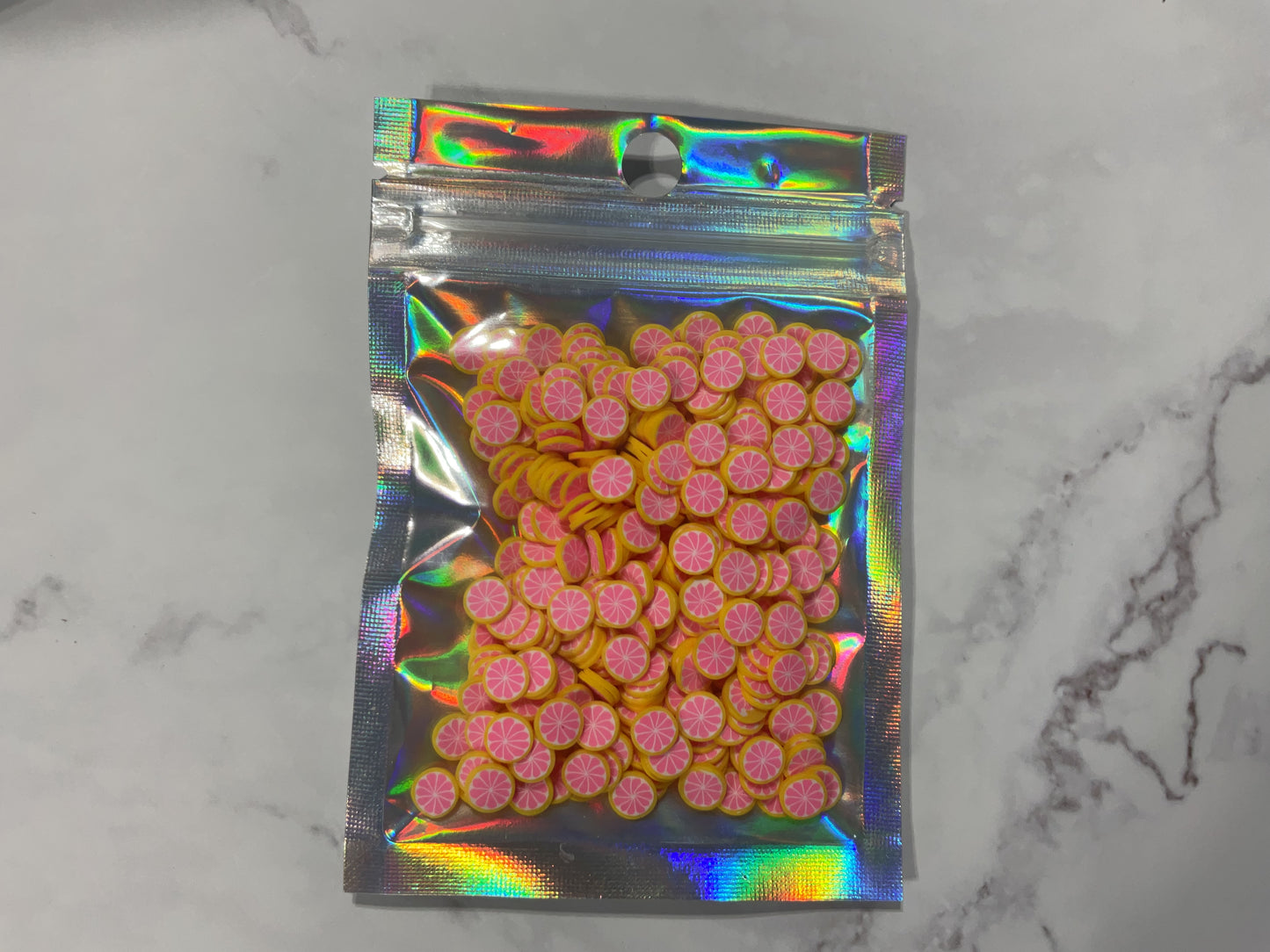 Pink Grapefruit - Polymer Clay Shapes