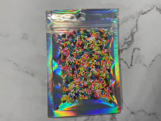 Mini Multi-color Sprinkle Mix - Polymer Clay Shapes