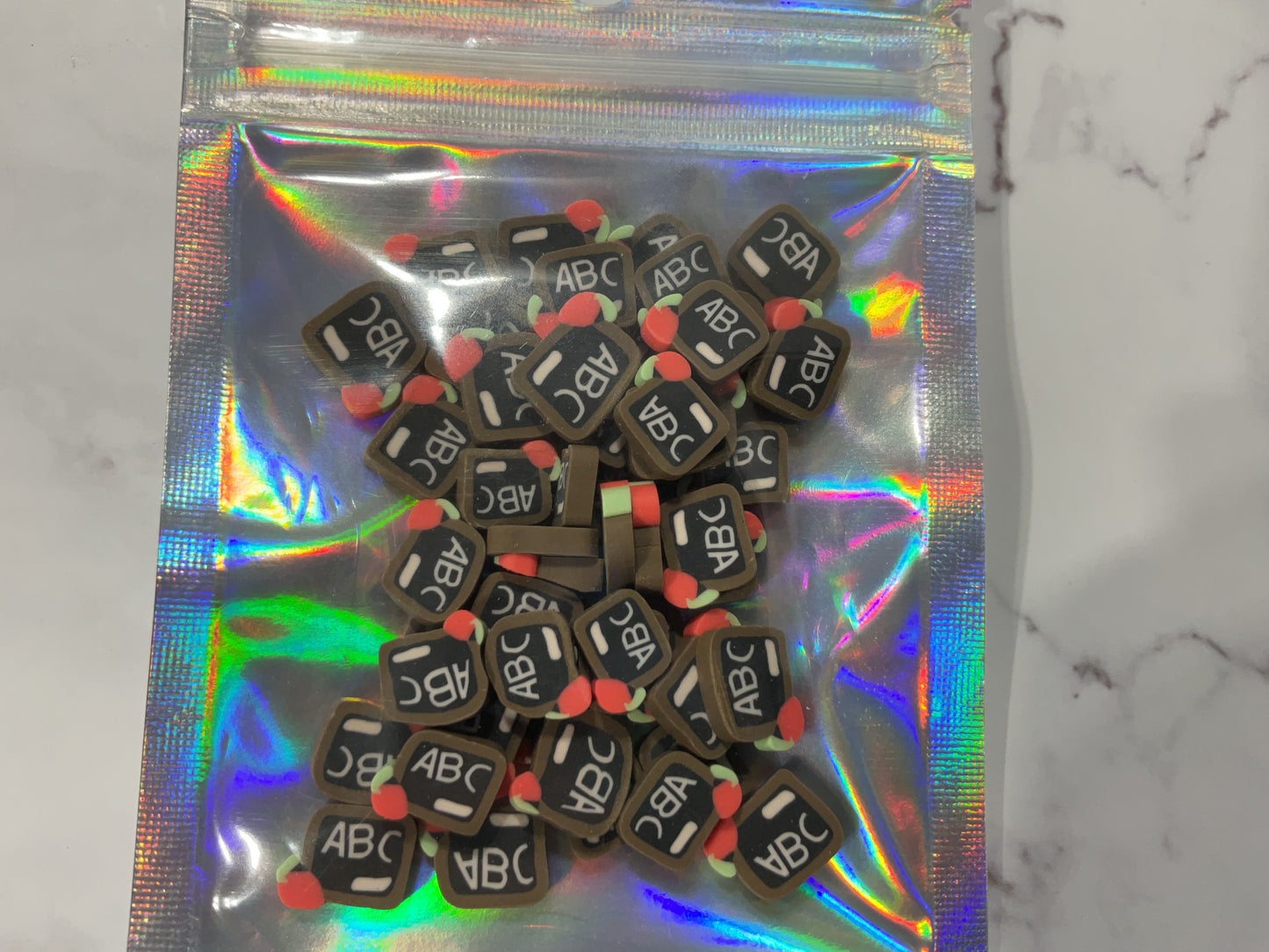 School Chalk Board - Polymer Clay Shapes