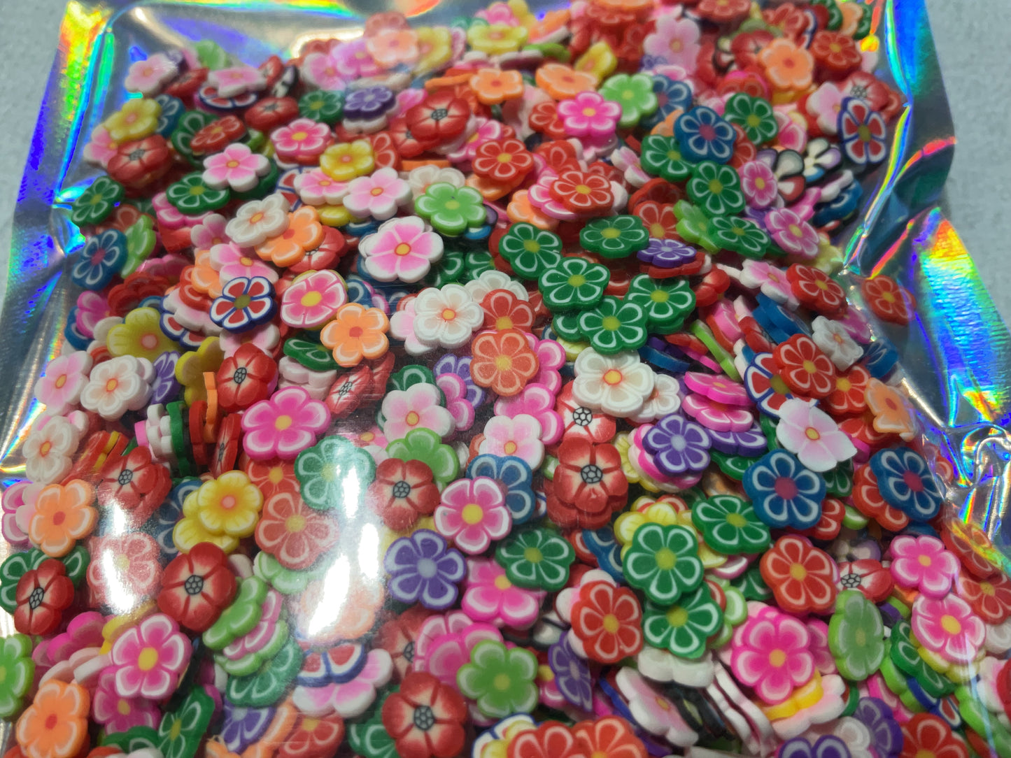 Multicolor Flowers - Polymer Clay Shapes