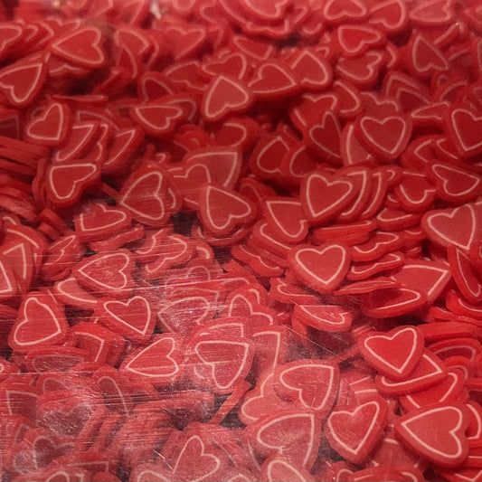 Red Hearts - Clay Shapes