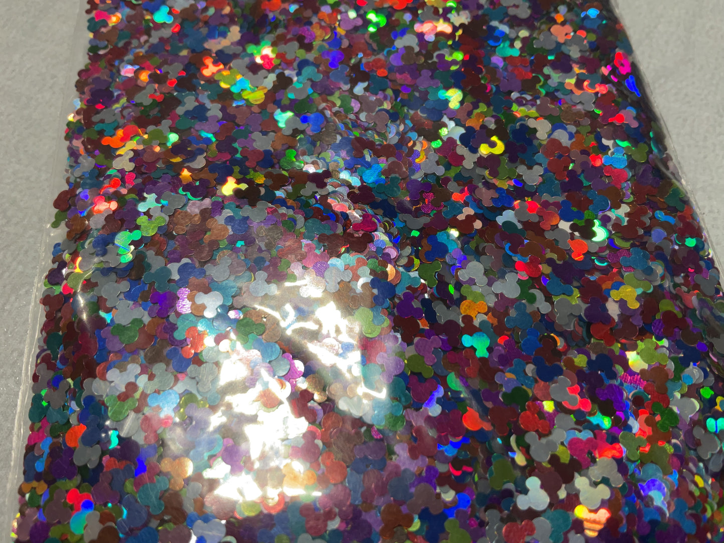 Multicolor Holographic Mickey  - Glitter Shapes