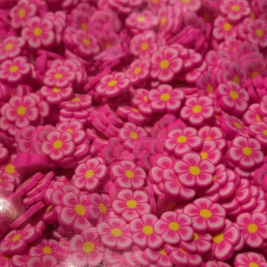 Flowers Pink Yellow - Clay Shapes