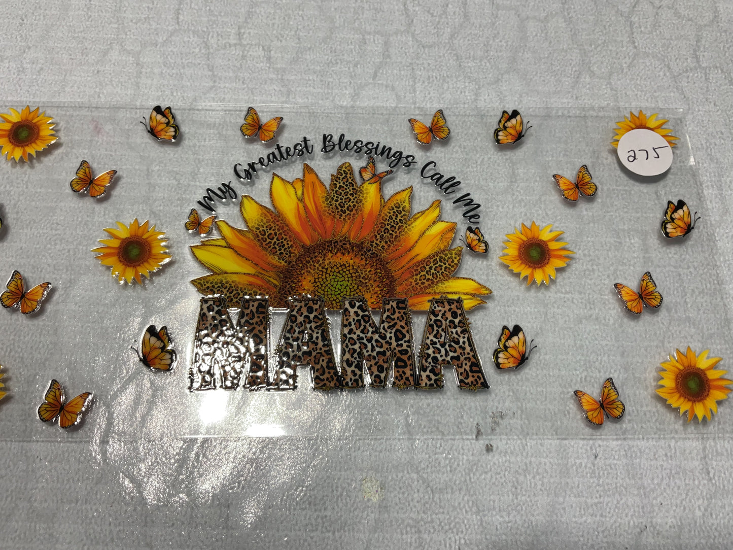 #275 - Sunflower Mama - UV DTF Tumbler Wraps