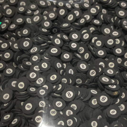 Black 8 Balls - Clay Shapes