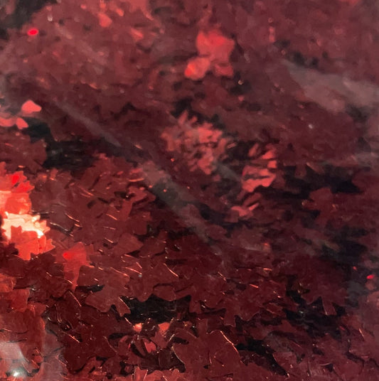 Bows Red Metallic - Glitter Shapes