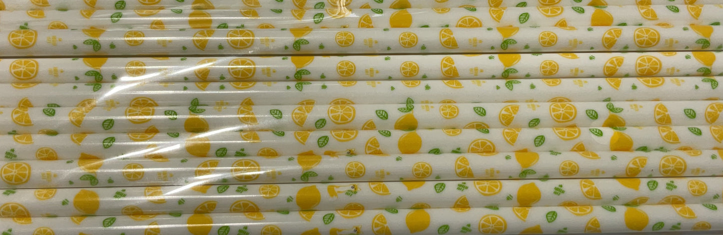 Lemon - 10” Straws