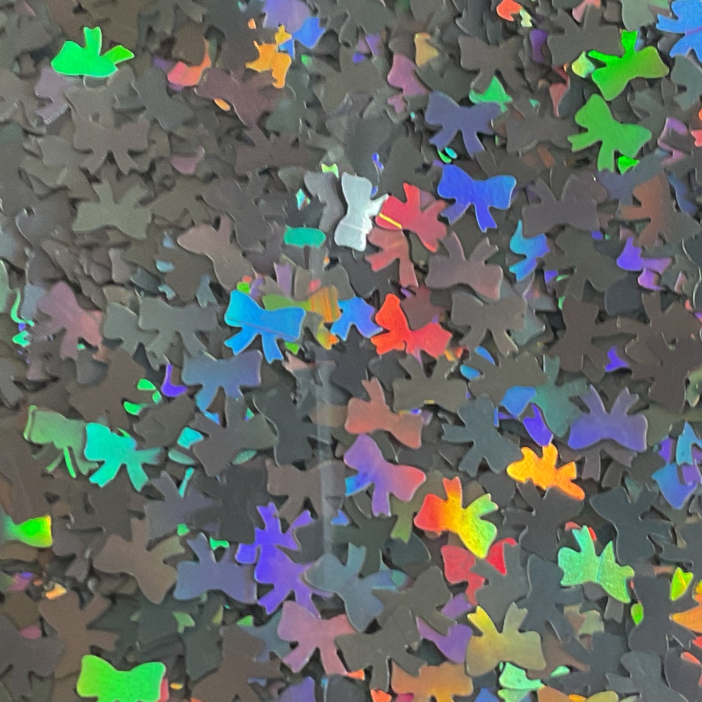 Silver Holographic Bows - Glitter Shapes