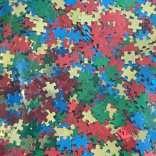 Autism Metallic Multicolor - Glitter Shapes