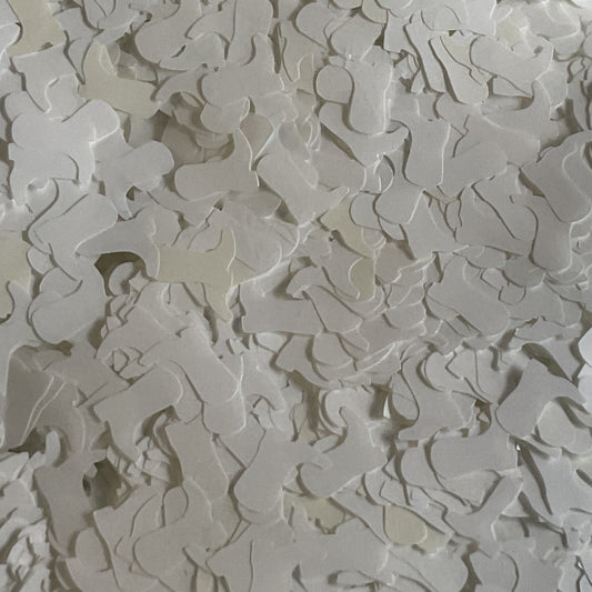 White Cowboy Boots - Glitter Shapes