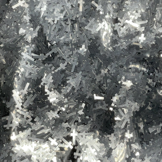 Crosses Silver Metallic - Glitter Shapes