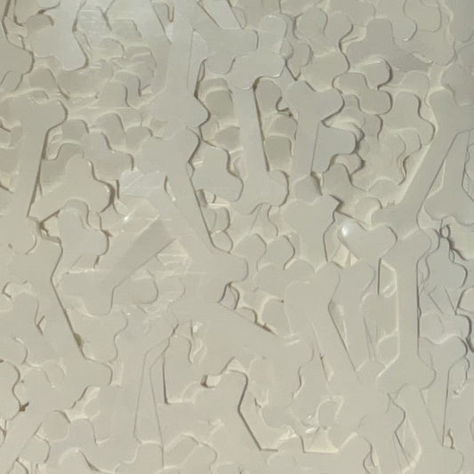 Bones White - Glitter Shapes