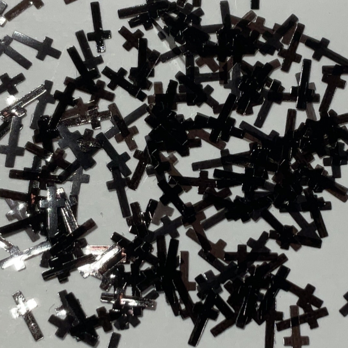 Black Crosses - Glitter Shapes