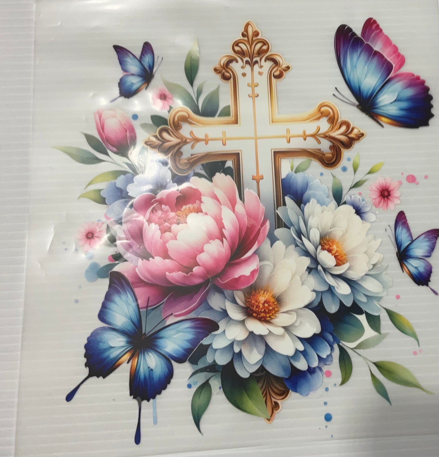 Cross with Flowers