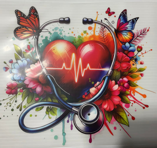 Doctor Stethoscope Heartbeat - DTF Heat Transfer