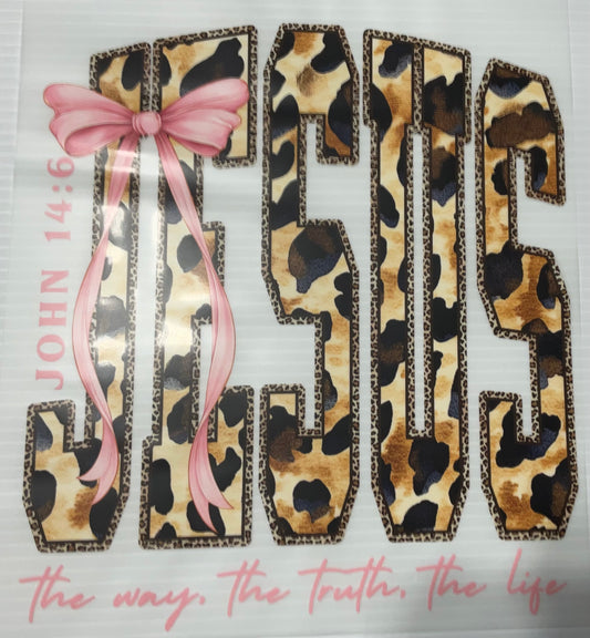 Jesus Leopard Print - DTF Heat Transfer