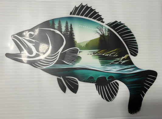 Fish with Lake Scene