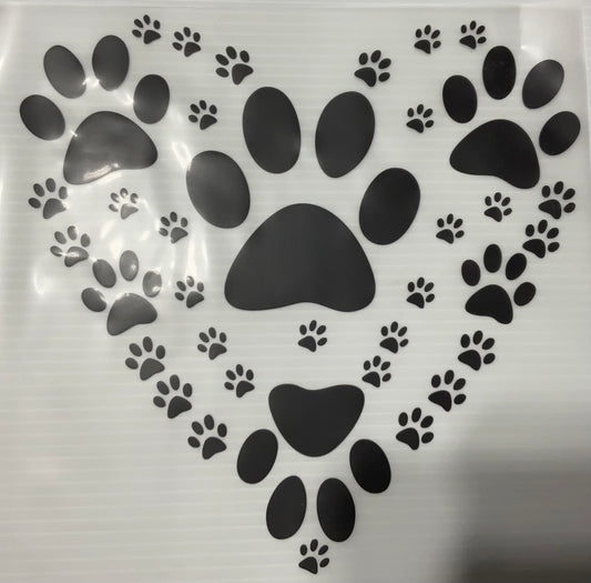 Pet Paw shaped heart