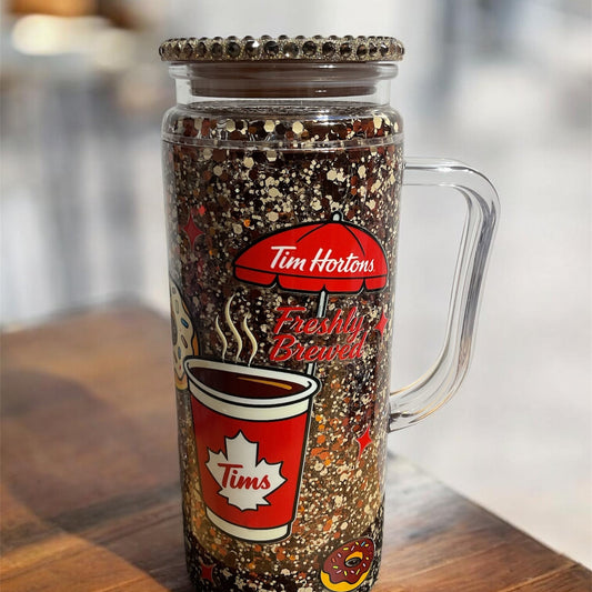 20oz Tim’s Coffee Snow Globe Tumbler