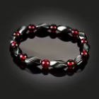 Red Bead and Hematite - Beaded Bracelet