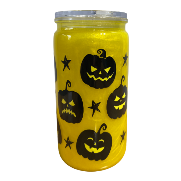 16oz Halloween Snow Globe Shimmer Tumbler