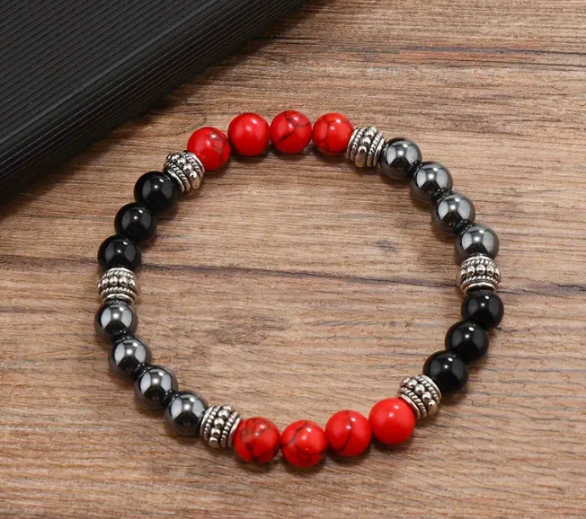 Red Turquoise - Beaded Bracelet